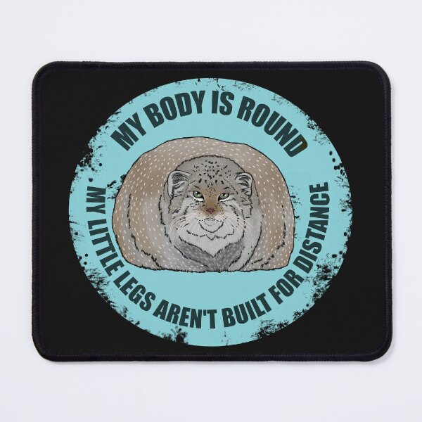Item preview, Round Pallas Cat Ice Blue designed and sold by Ashley Gagnon.