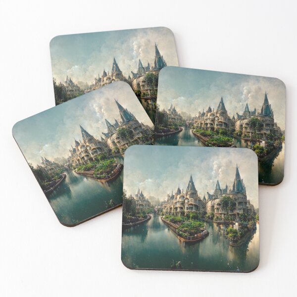 Item preview, Fantasy Riverside Elven Town 4 designed and sold by Styxiann.