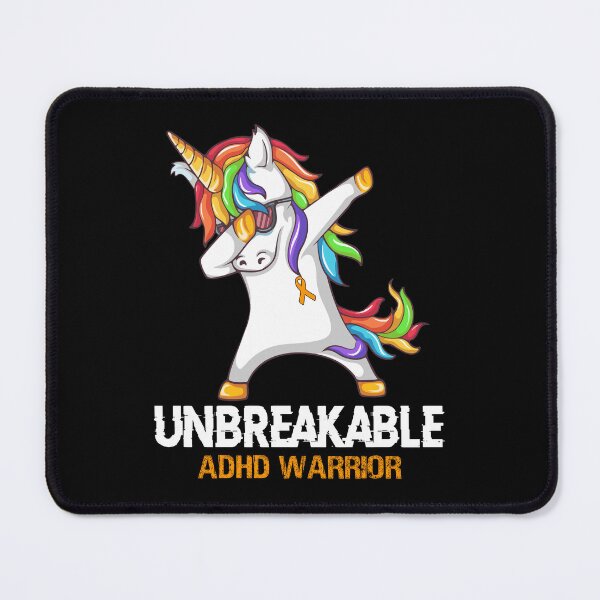 Item preview, ADHD Awareness - Unicorn ADHD Warrior Ribbon UNBREAKABLE designed and sold by Fernandezf.