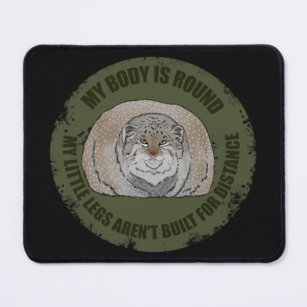 Item preview, Round Pallas Cat Olive Green designed and sold by Ashley Gagnon.