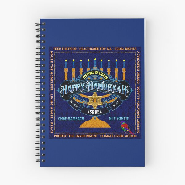 Item preview, PMD00191 Progressive Movement diseña Happy Hanukkah con Progressive Birdie para judíos progresistas designed and sold by ProgressiveLeft.