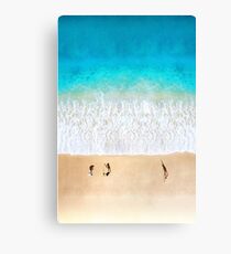 Australian Beach Cricket - Aerial Canvas Print