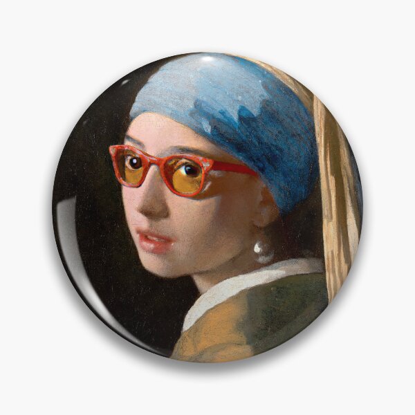 Item preview, Girl With a Pearl Earring With Glasses designed and sold by rpvga.