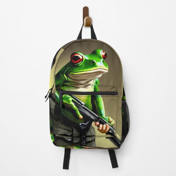 Item preview, Frog with a gun  designed and sold by BigBrainArtwork.