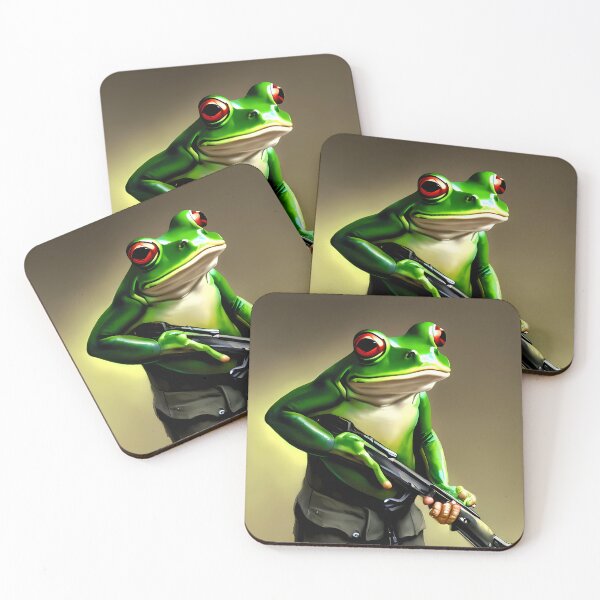 Item preview, Frog with a gun  designed and sold by BigBrainArtwork.