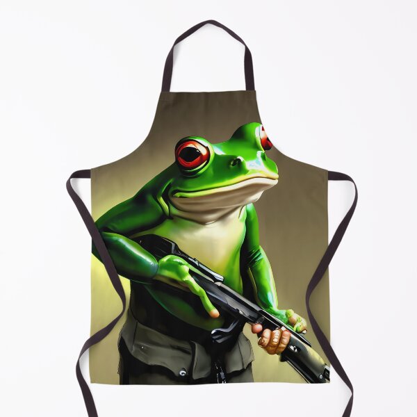 Item preview, Frog with a gun  designed and sold by BigBrainArtwork.