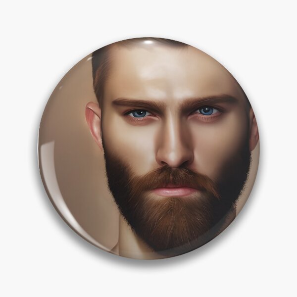 Item preview, Brown Haired, Bearded Man with Blue Eyes  designed and sold by LthrDaddyBear.