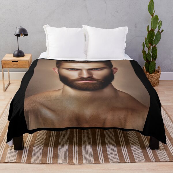 Item preview, Brown Haired, Bearded Man with Blue Eyes  designed and sold by LthrDaddyBear.