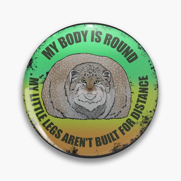 Item preview, Round Pallas Cat Green Yellow designed and sold by Ashley Gagnon.