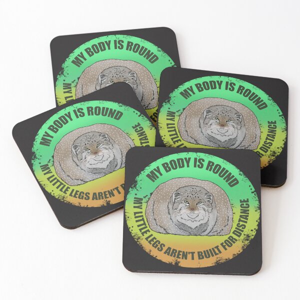 Item preview, Round Pallas Cat Green Yellow designed and sold by Ashley Gagnon.