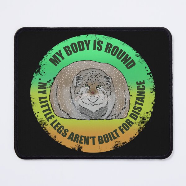Item preview, Round Pallas Cat Green Yellow designed and sold by Ashley Gagnon.