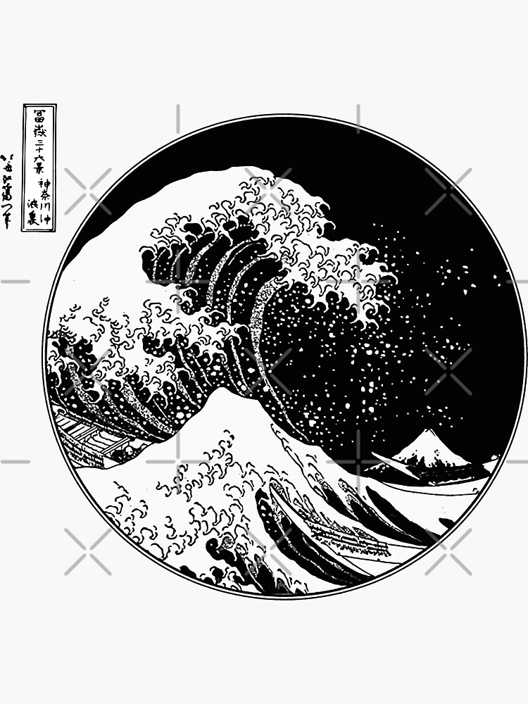 Japanese The Great Wave Off Kanagawa Sticker For Sale By Japansun