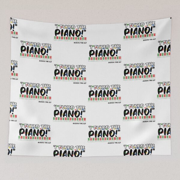 Aperçu de l'œuvre J'ai accordé le piano ! -Buddy l'Elfe, Elfe créée et vendue par Sticker Up.