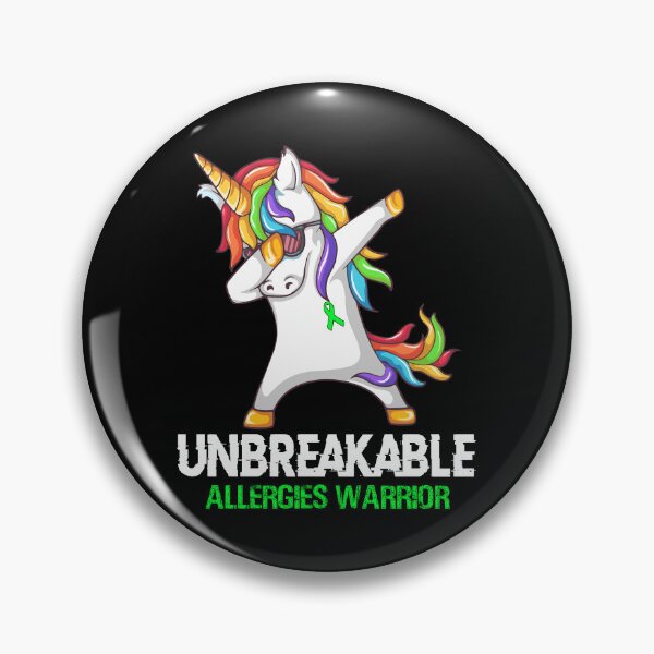 Item preview, Allergies Awareness - Unicorn Allergies Warrior Ribbon UNBREAKABLE designed and sold by Fernandezf.