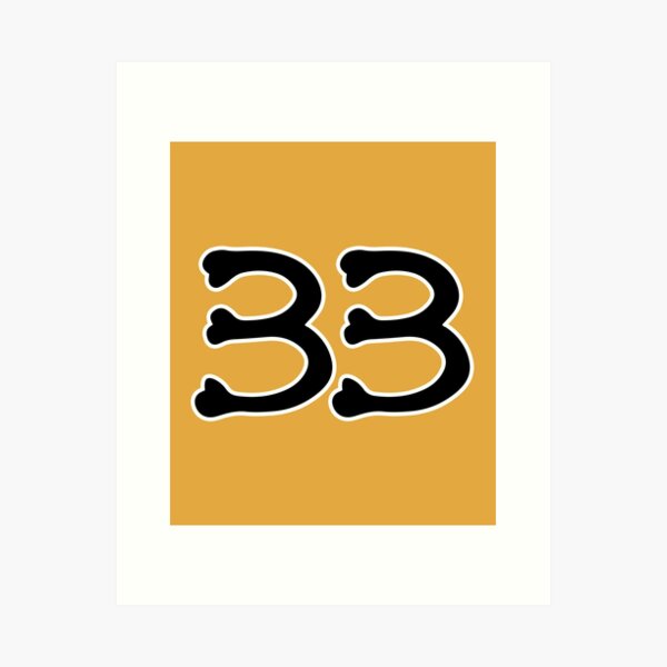 33 Number 3d Honey Numbers Font Art Board Print for Sale by