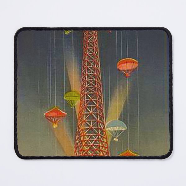Item preview, Parachute Jump ride, Coney Island NY, Steeplechase Park. Luna Park, Amusement Park, vintage amusement park, fun rides, old rides,  designed and sold by Nostrathomas66.