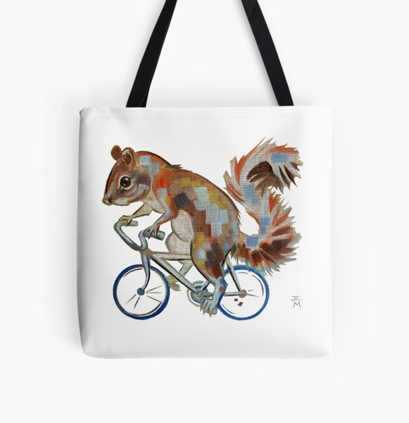 Item preview, Squirrel On Bike Pick your own Background designed and sold by Acts Of Paint.