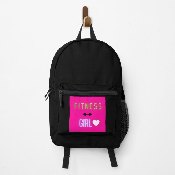 Item preview, FITNESS GIRL #11 PINK BLACK BACKGROUND BAR BELL MEME designed and sold by EllieMonroe.