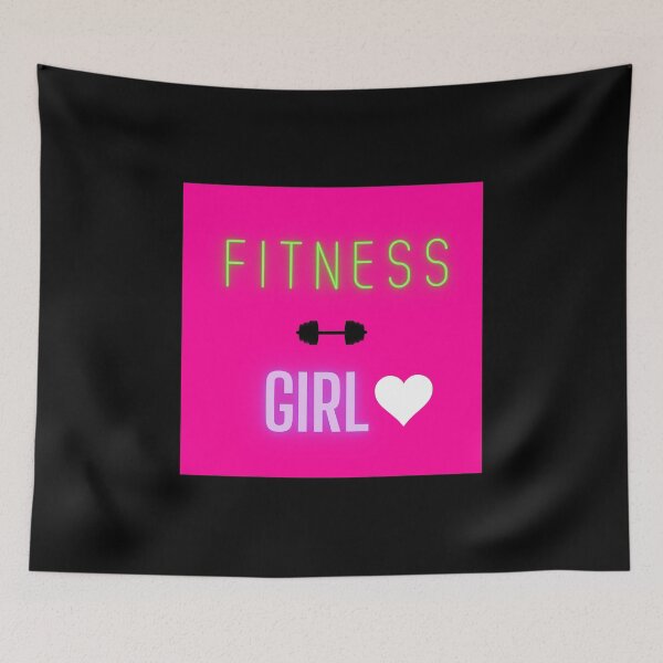 Item preview, FITNESS GIRL #11 PINK BLACK BACKGROUND BAR BELL MEME designed and sold by EllieMonroe.