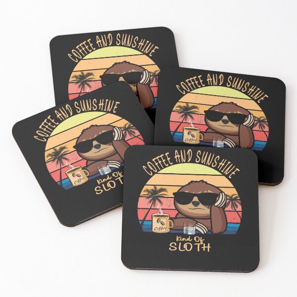 Item preview,  Funny Coffee and sunshine sloth designed and sold by TipTopTapo.
