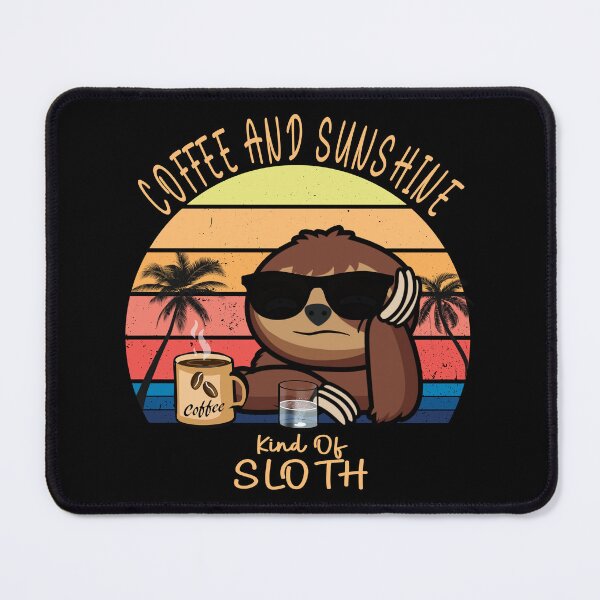 Item preview, Funny Coffee and sunshine sloth designed and sold by TipTopTapo.