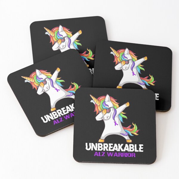 Item preview, ALZ Awareness - Unicorn ALZ Warrior Ribbon UNBREAKABLE designed and sold by Fernandezf.