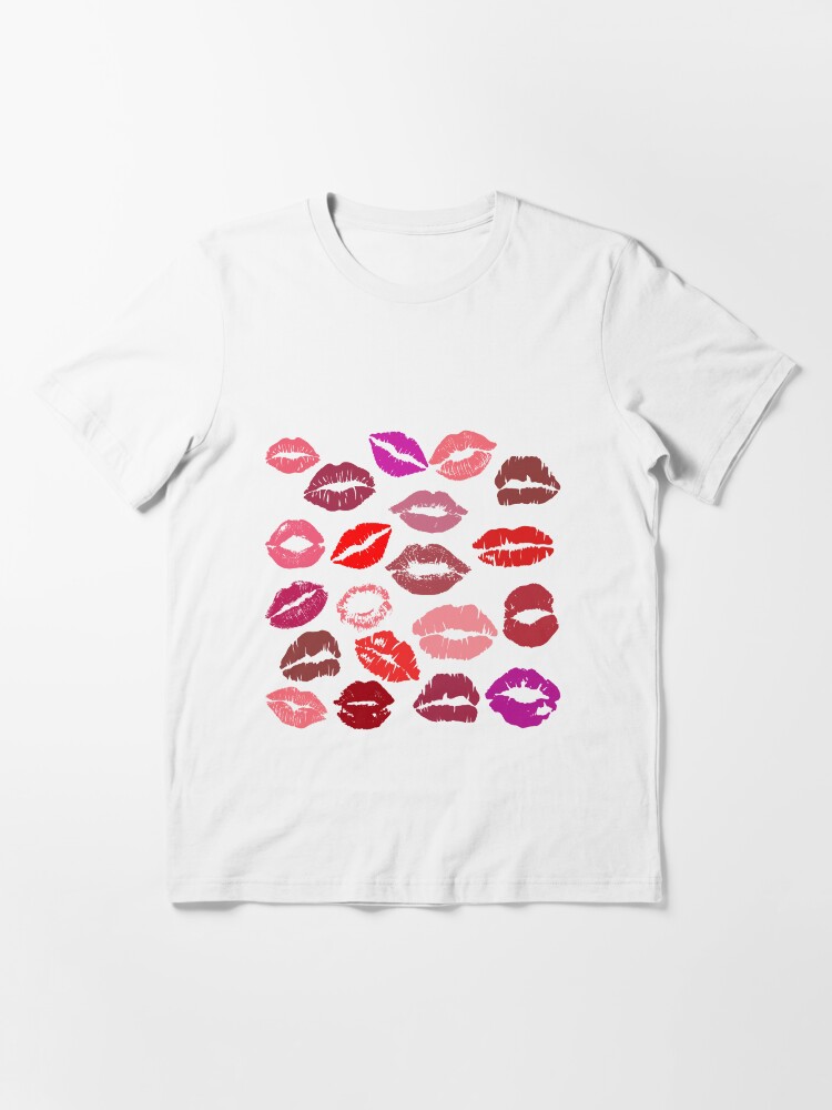 Lip print lipstick pattern kisses Essential T-Shirt