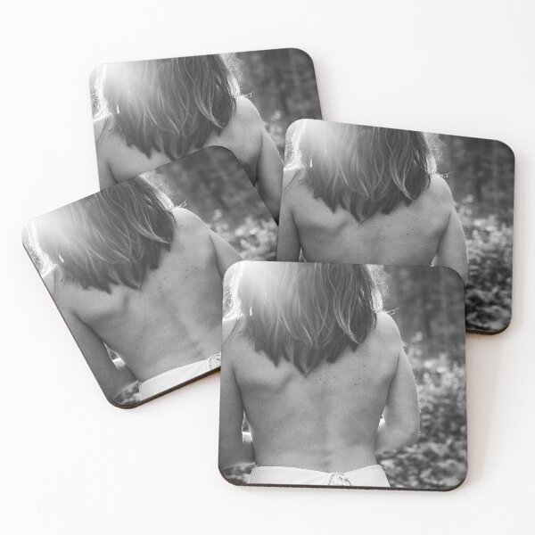Item preview, Chasing the Sun, Black & white Photograph of a topless young woman at sunrise uncovering her dress ready to embrace the sun's warmth at sunrise designed and sold by Royalnovalux.