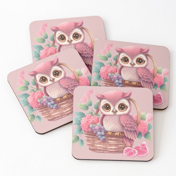 Item preview, Cute Chibi Valentine Owl Couple with Roses,Tiny Owl , gift for owl lover, I’ll Owl ways love you, owl Valentine, coffee valentine designed and sold by Mumzy2many.