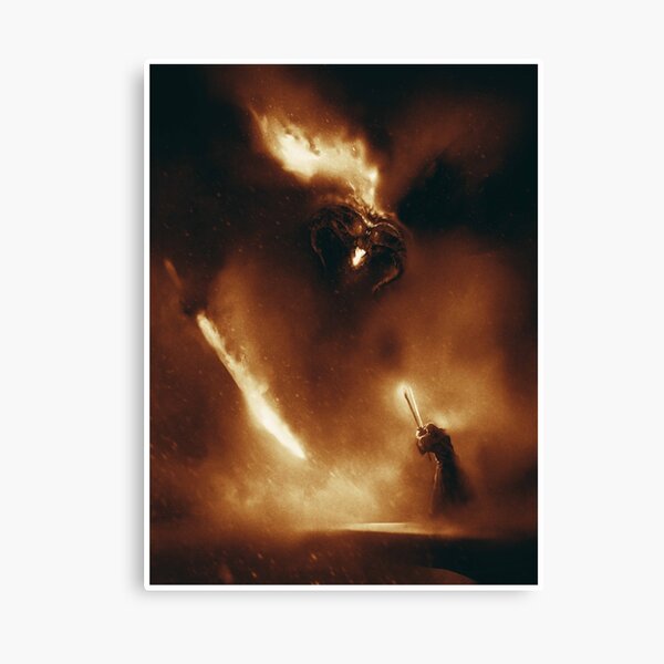 Balrog battle artwork Canvas Print