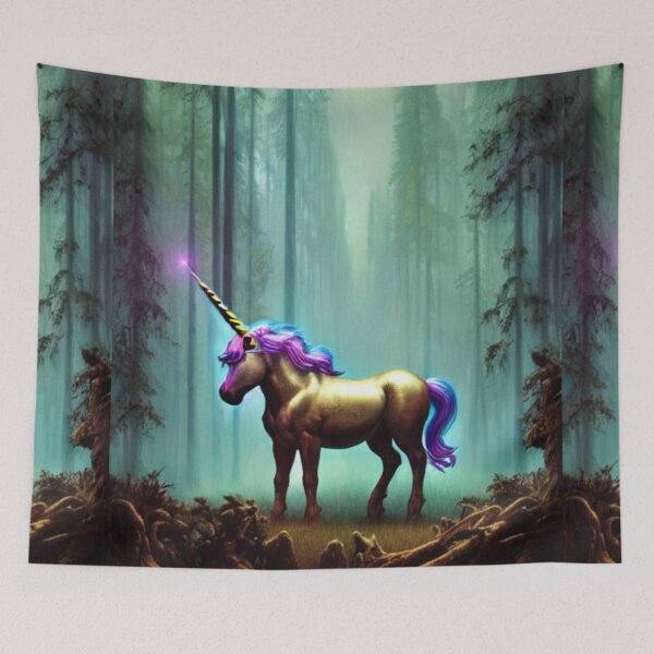 Item preview, Unicorn in a forest clearing designed and sold by Savage-ts.