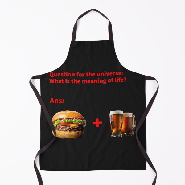 Item preview, The meaning of life - a cheeseburger and two beers designed and sold by TechLaughs.