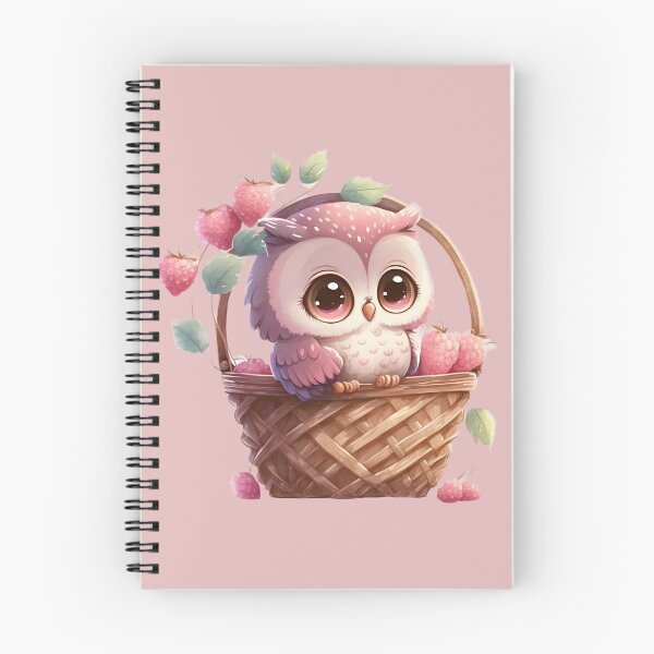 Item preview,  Cute Chibi Valentine Owl with strawberries,Tiny Owl in a basket, gift for owl lover, I’ll Owl ways love you, owl Valentine, coffee valentine designed and sold by Mumzy2many.