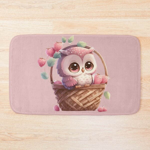 Item preview,  Cute Chibi Valentine Owl with strawberries,Tiny Owl in a basket, gift for owl lover, I’ll Owl ways love you, owl Valentine, coffee valentine designed and sold by Mumzy2many.