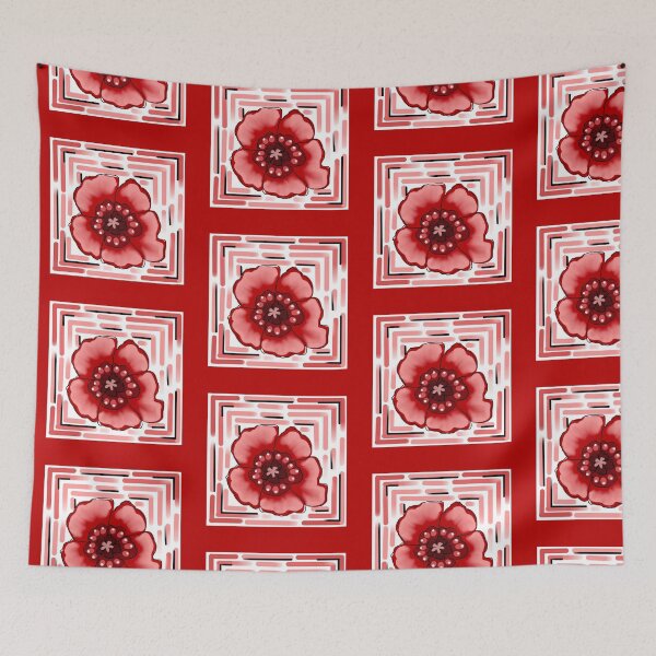Item preview, Shades of Red Pattern Square designed and sold by blejsart.