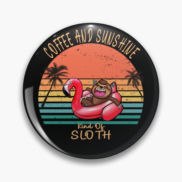 Item preview, Funny Coffee and sunshine party sloth flamingo  designed and sold by TipTopTapo.