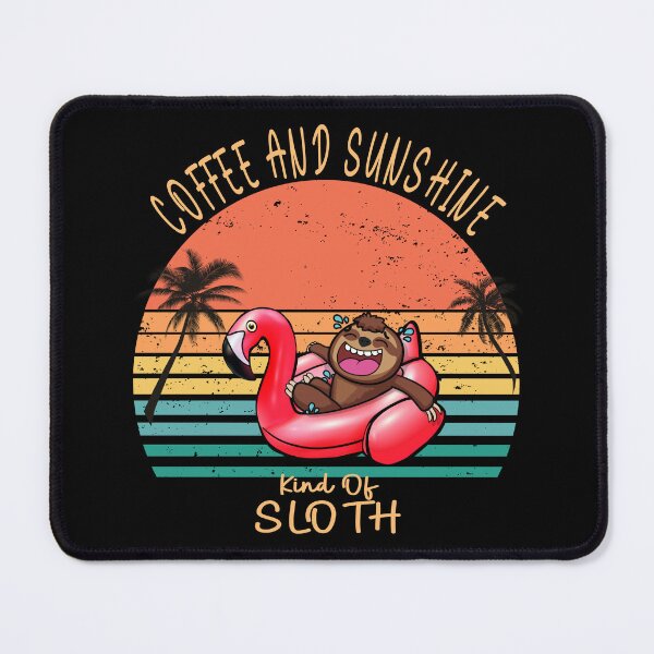 Item preview, Funny Coffee and sunshine party sloth flamingo designed and sold by TipTopTapo.