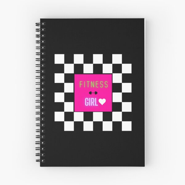 Item preview, FITNESS GIRL CHECKERED #1 PINK BLACK BACKGROUND BAR BELL MEME designed and sold by EllieMonroe.