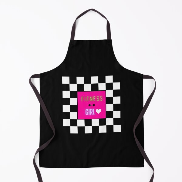 Item preview, FITNESS GIRL CHECKERED #1 PINK BLACK BACKGROUND BAR BELL MEME designed and sold by EllieMonroe.