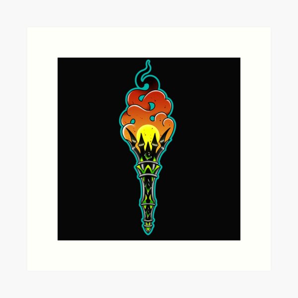 Fire sword tattoo illustration Stock Vector Images - Alamy
