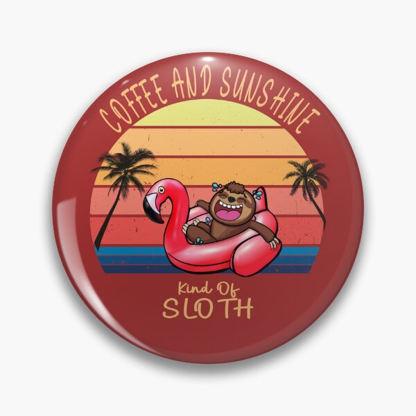 Item preview, Funny Coffee and sunshine party sloth flamingo  designed and sold by TipTopTapo.