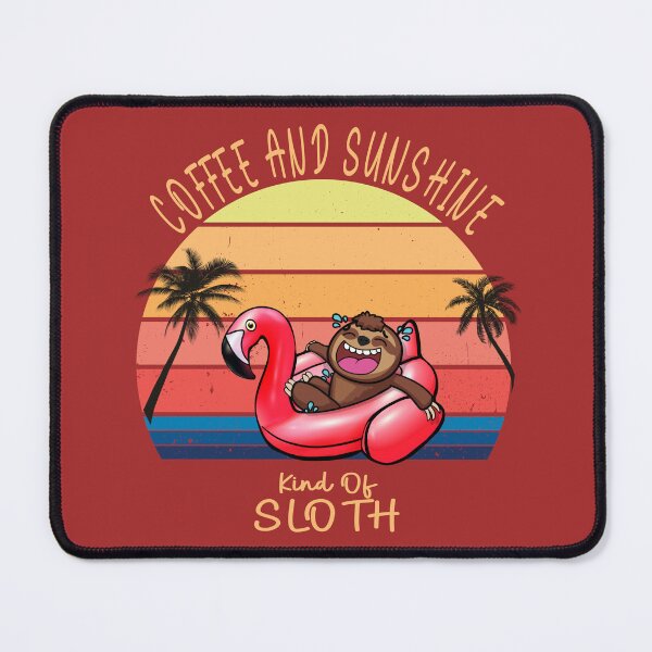 Item preview, Funny Coffee and sunshine party sloth flamingo designed and sold by TipTopTapo.