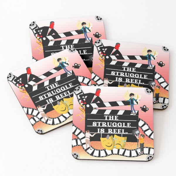 Item preview, Satirical "The Struggle is Reel" Film Industry Scene designed and sold by Write-to-Rebel.