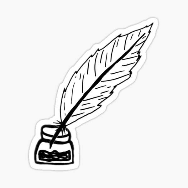 Ink and Quill  Sticker by WritersSpot, Redbubble