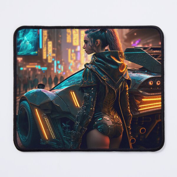 Item preview, Female Cyberpunk Race Car Driver - Jade designed and sold by AICreateWorlds.
