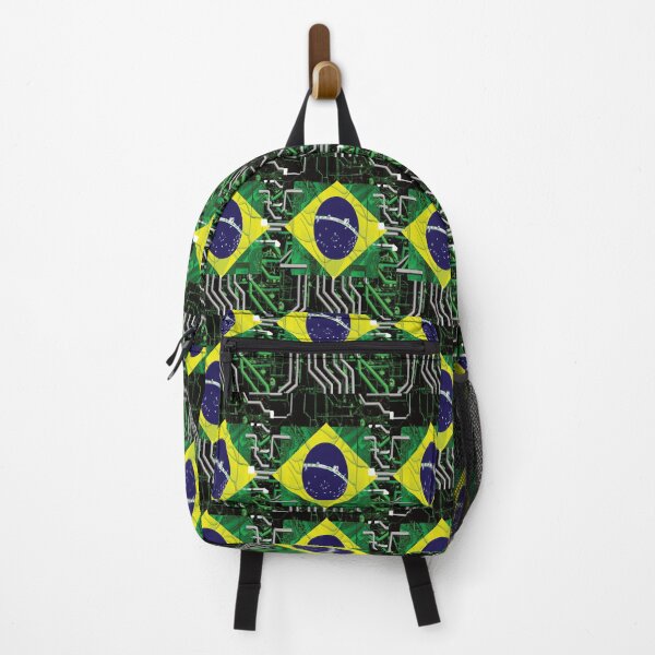 Item preview, Brazil Flag futuristic designed and sold by NKSDESIGNSHOP.