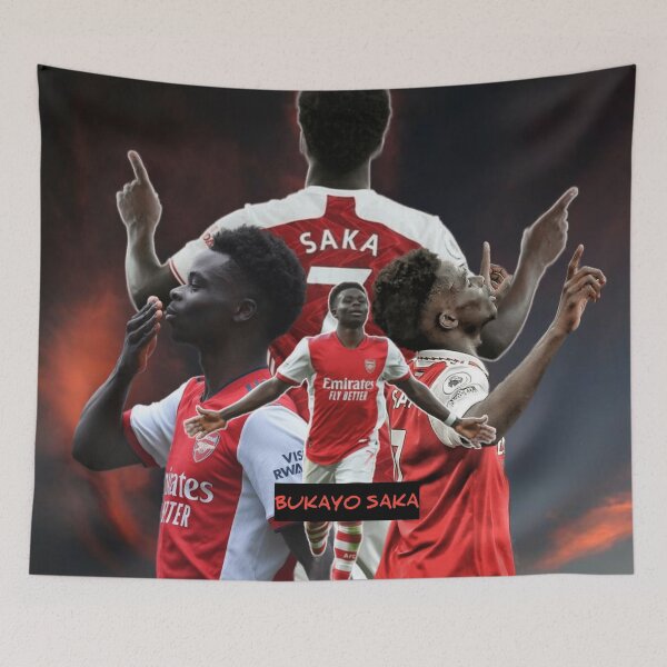 Item preview, Bukayo Saka Art Throw Pillows designed and sold by luis566.