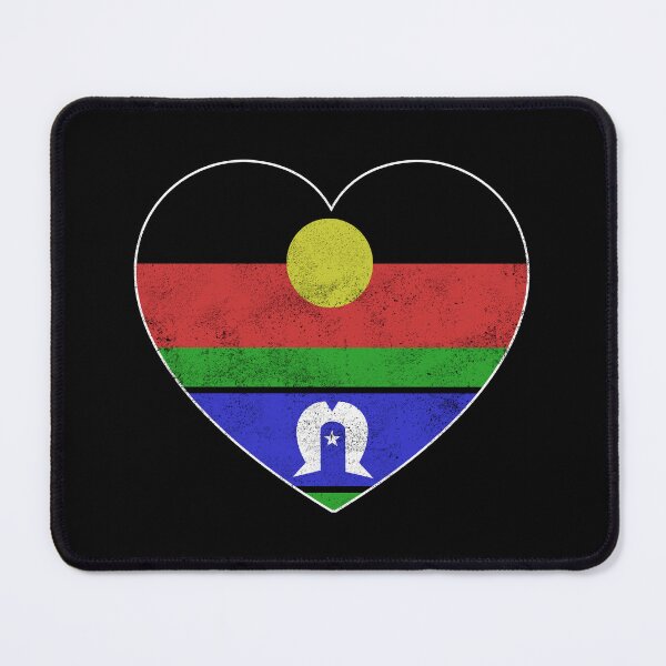 Item preview, Indigenous & Torres Strait Heart [Worn Look] designed and sold by politicalamity.