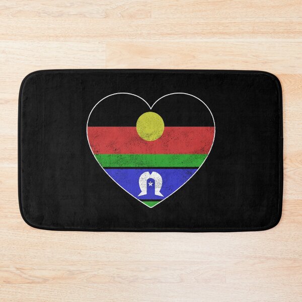 Item preview, Indigenous & Torres Strait Heart [Worn Look] designed and sold by politicalamity.
