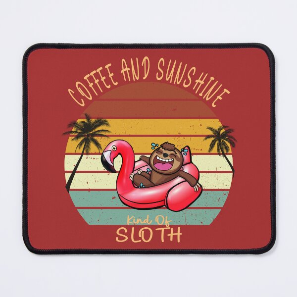 Item preview, Funny Coffee and sunshine party sloth flamingo designed and sold by TipTopTapo.